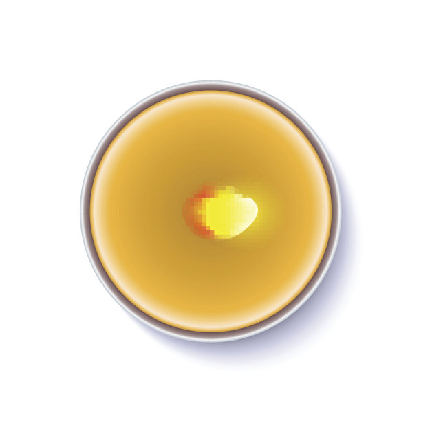 现实圆形蜡烛在一个金属的情况下孤立在白色的背景图片下载