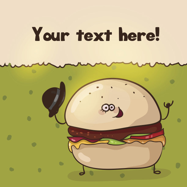 卡通人物有趣的汉堡图片下载