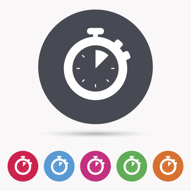 秒表图标：计时器或时钟设备图片下载