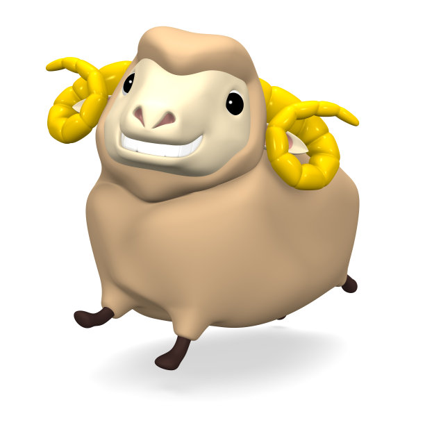 奔跑微笑棕羊图片下载