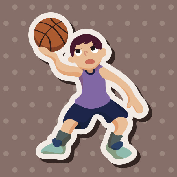 篮球运动员元素向量，eps图片下载