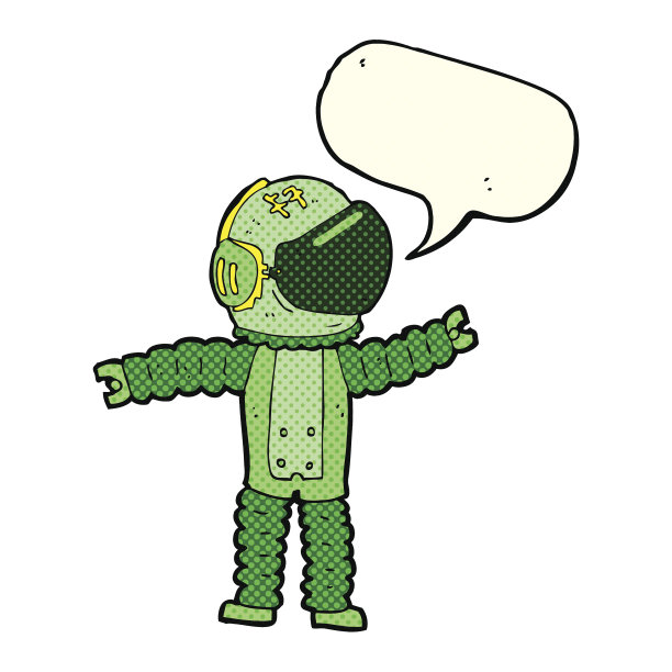 卡通宇航员与语音泡泡图片下载