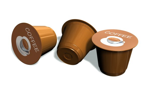 咖啡机胶囊隔离白色图片下载