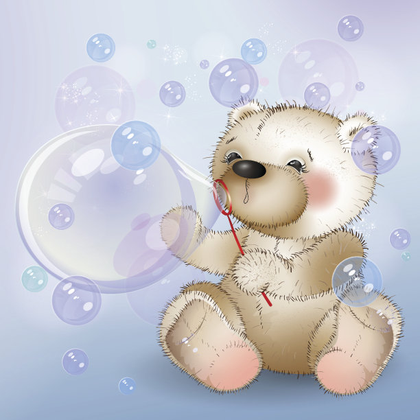 熊吹泡泡图片下载