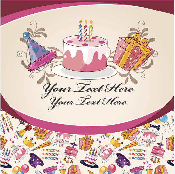 卡通生日贺卡图片下载