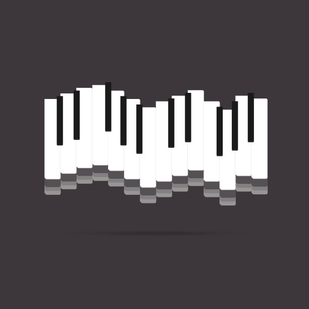 钢琴键向量。音乐图片下载