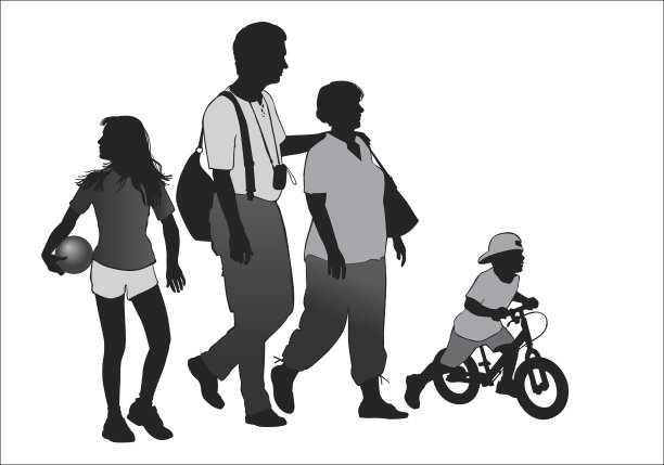 家人在散步图片下载