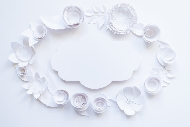 老式框架与纸花图片下载