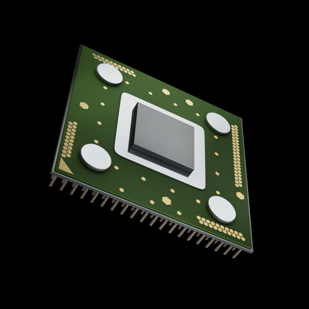 处理器单元CPU概念3d渲染高分辨率图片下载