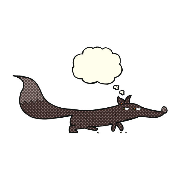 卡通小狐狸用思想泡泡图片下载