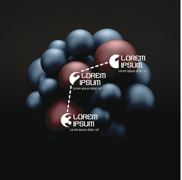 三维概念说明。向量模板。图片下载