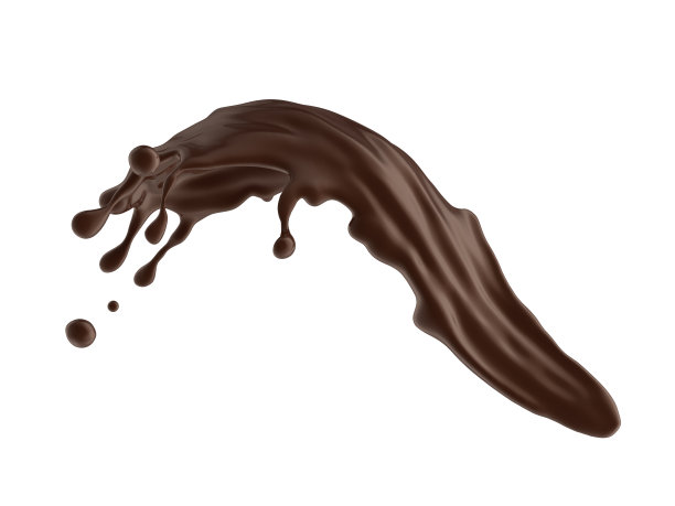 咖啡或热黑巧克力动态喷溅图片下载