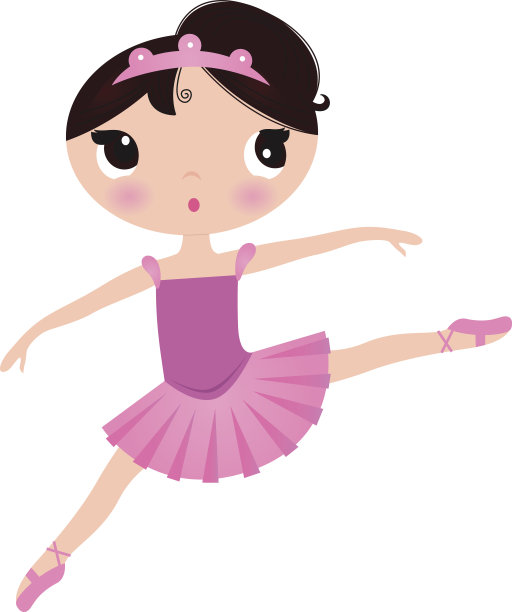 美丽可爱的芭蕾舞女演员在漂亮的连衣裙孤立的白色图片下载