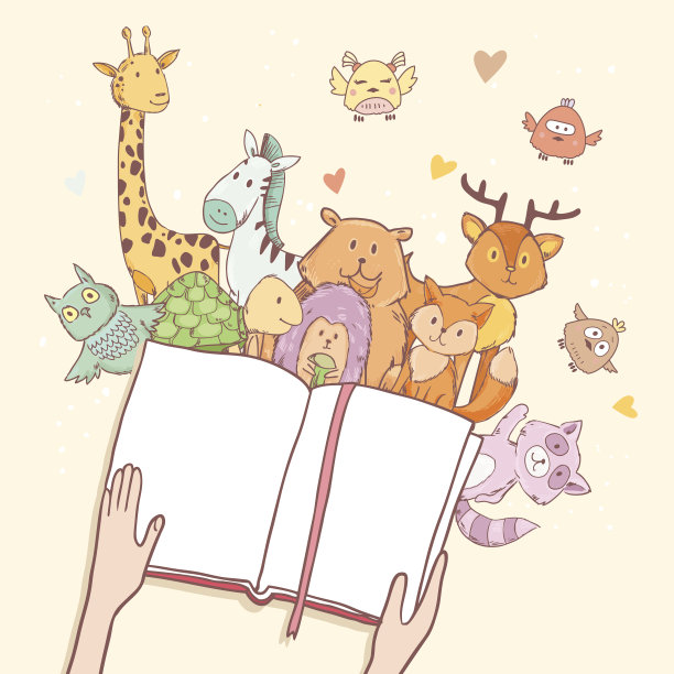 卡通可爱的动物素材图片