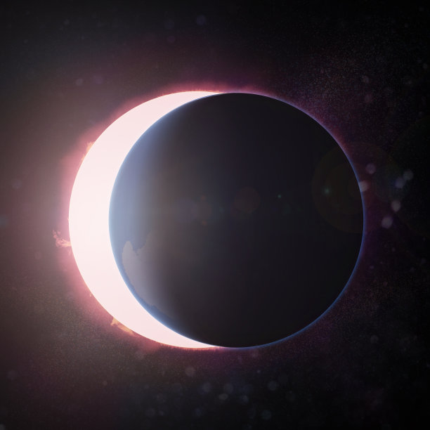 日食抽象背景图片下载