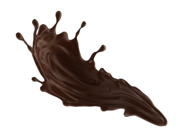 咖啡或热黑巧克力动态喷溅图片下载