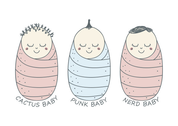 不同发型的可爱宝宝图片下载