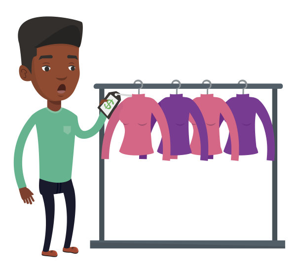 一名男子被服装店的标价震惊了图片下载