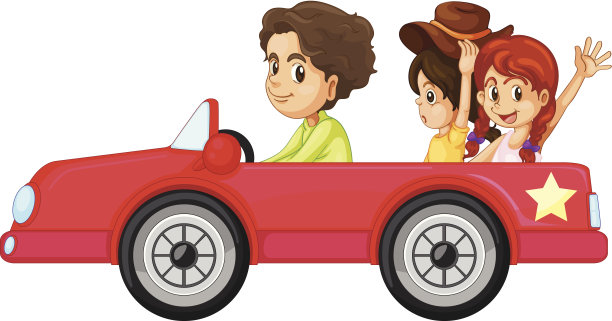 孩子和车图片下载