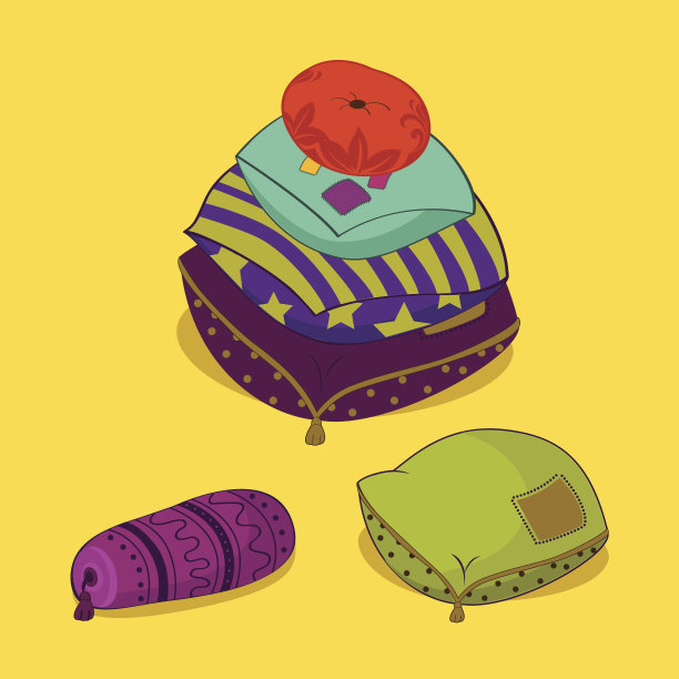 装饰枕头。Eps10图片下载