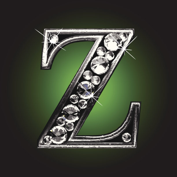 矢量银色数字与钻石图片下载