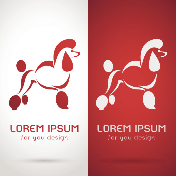 矢量图像的贵宾犬设计图片下载