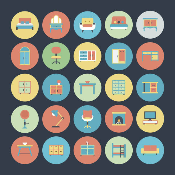 家具矢量图标3图片下载