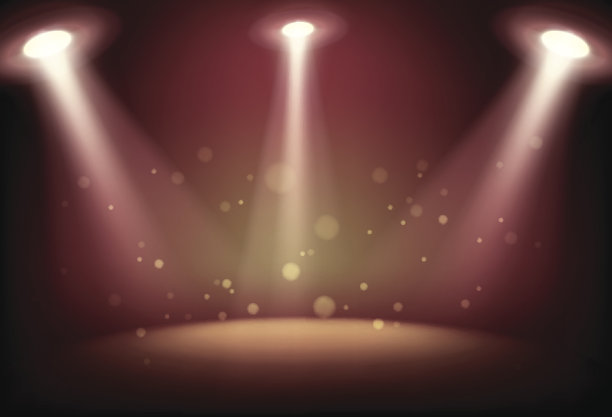 照明舞台与风景灯光矢量背景图片下载