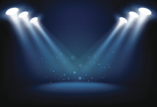照明舞台与风景灯光矢量背景图片下载