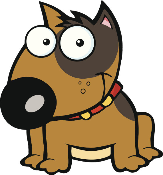 微笑棕色斗牛梗狗图片下载