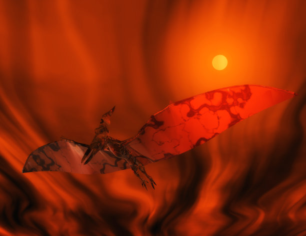 翼龙的数字插图图片下载