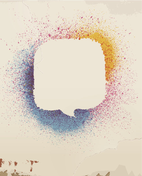 一个用喷漆勾勒出来的语音泡泡图片下载