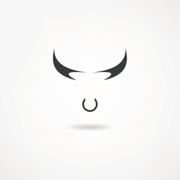 不完整的公牛图标形象在黑色图片下载