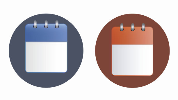 空白页的日历图标在两个变种。图片下载