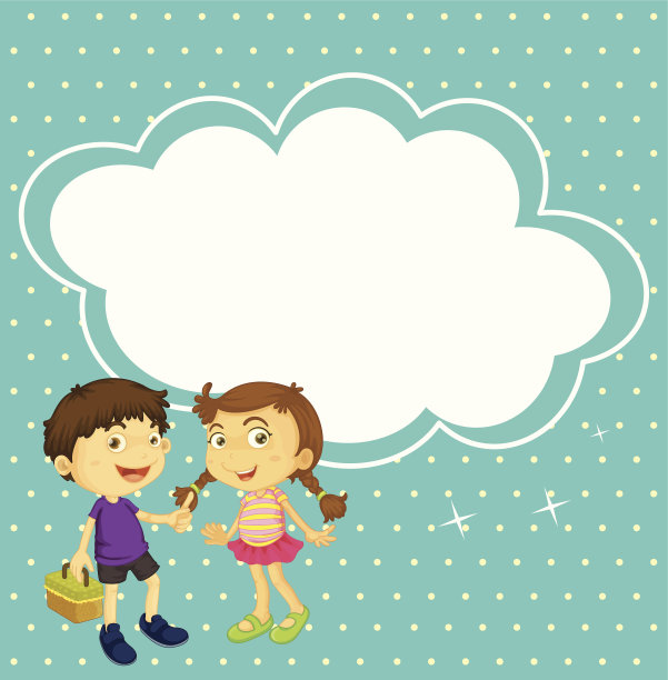 一个女孩和一个男孩的名字是空的图片下载