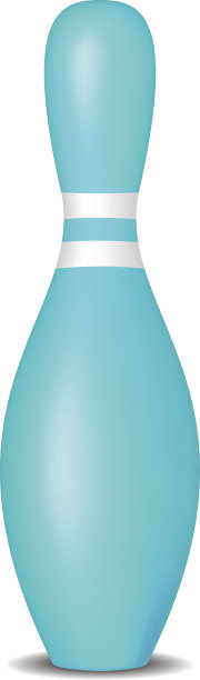 带白色条纹的蓝绿色保龄球瓶图片下载