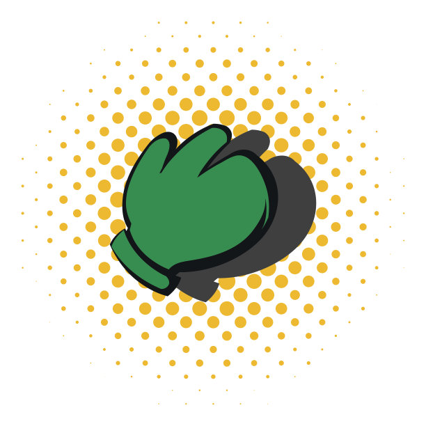 漫画风格的工作手套图标图片下载