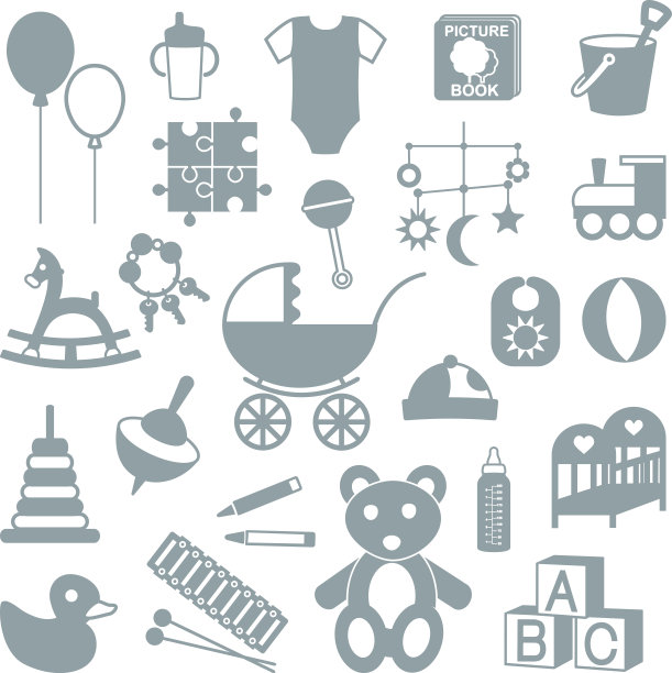 儿童相关的剪影图标图片下载