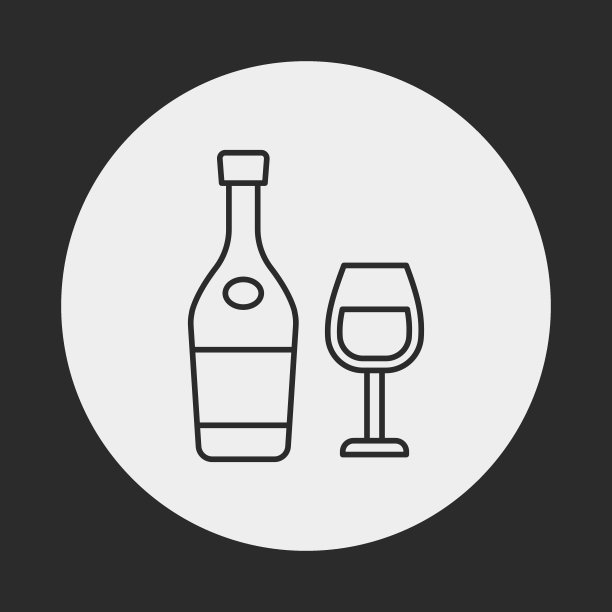 香槟线条图标图片下载