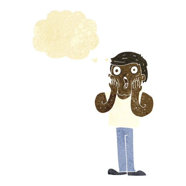 卡通用思想泡泡震惊了健身男图片下载