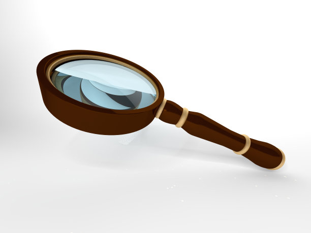 放大镜3D渲染图片下载