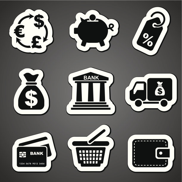 金融贴纸标签图片下载