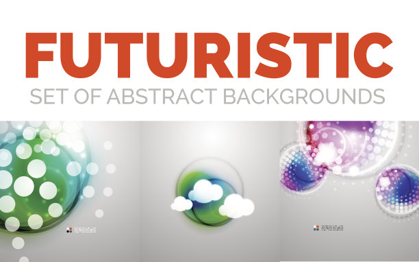 一套现代的未来主义抽象背景图片下载