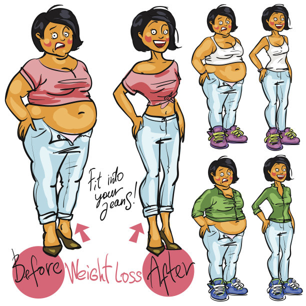 年轻女性减肥前后图片下载