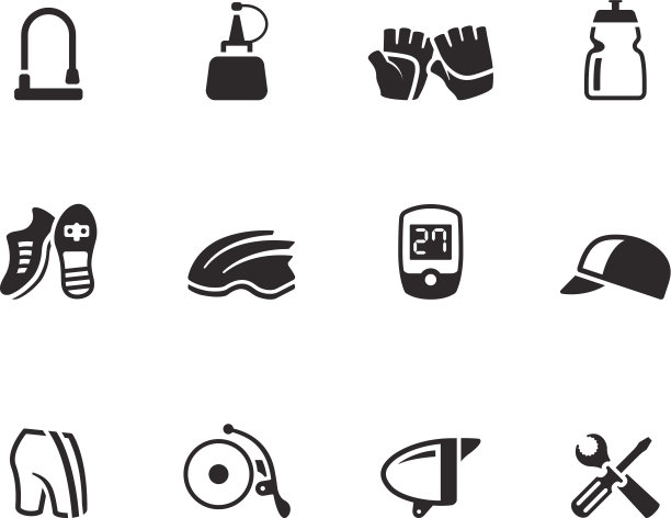 BW图标-自行车配件图片下载