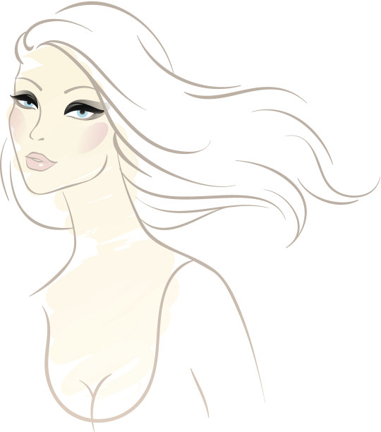 矢量插图的美丽的女人的照片图片下载