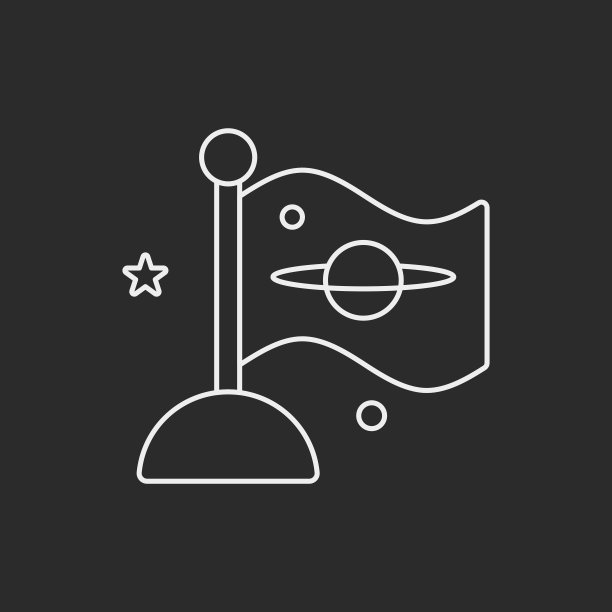 太空星球线条图标图片下载