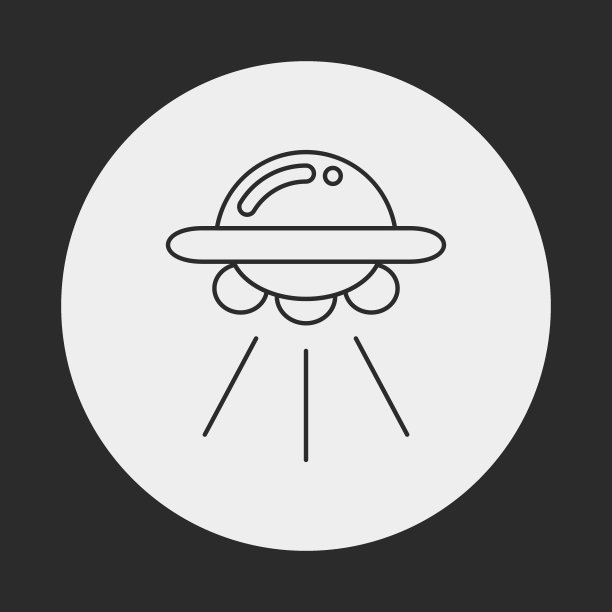太空UFO线性图标图片下载