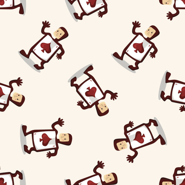 爱丽丝梦游仙境，无缝图案图片下载