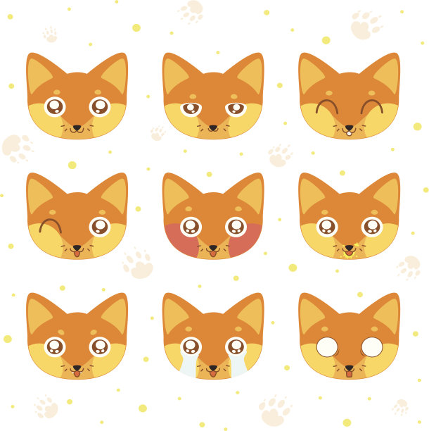 卡哇伊笑脸福克斯素材图片